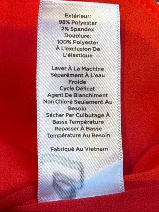 Talbots Women’s Red Floral Pattern Smock Waist Long Sleeve Dress -SIZE UNKNOWN - Picture 7 of 9